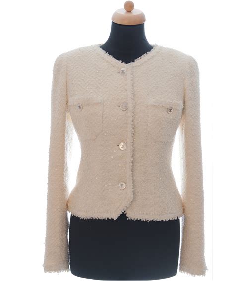 boucle chanel jacket|boxy boucle tweed jacket.